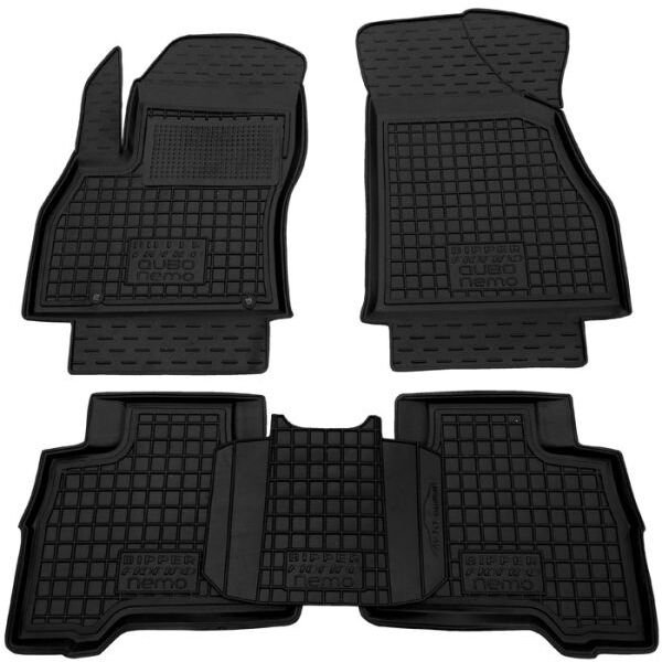 Автомобільні килимки в салон Fiat Qubo/Fiorino 08-/Citroen Nemo 07-/Peugeot Bipper 08- (Avto-Gumm)