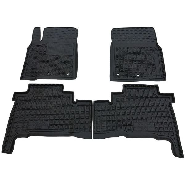 Коврики в салон Toyota Land Cruiser 200 2012- резиновые, чёрные (AVTO-Gumm)