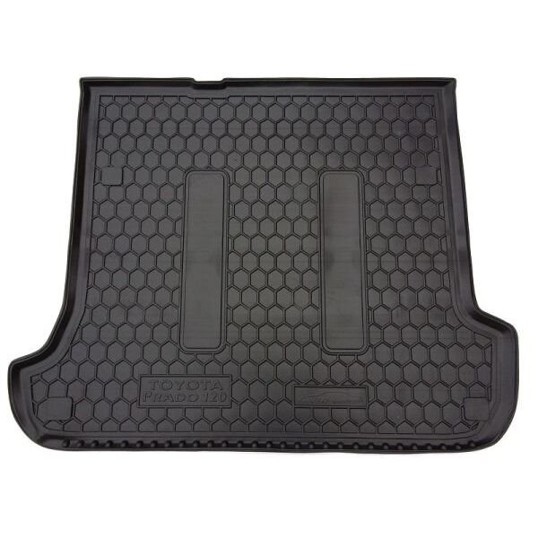 Коврик в багажник Toyota Land Cruiser Prado 120 2002- резиновый, чёрный (AVTO-Gumm)
