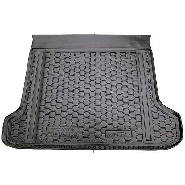 Коврик в багажник Toyota Land Cruiser Prado 150 2010-2018 (5 мест) резиновый, чёрный (AVTO-Gumm)