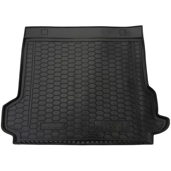 Коврик в багажник Toyota Land Cruiser Prado 150 2018- (5 мест) резиновый, чёрный (AVTO-Gumm)