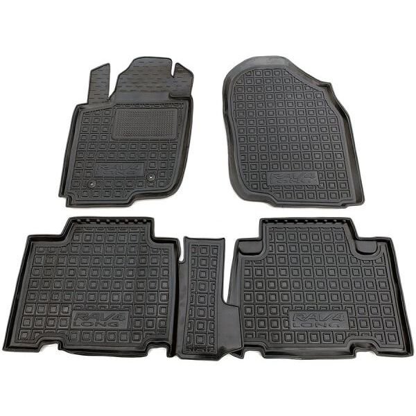 Коврики в салон Toyota RAV4 2005- Long резиновые, чёрные (AVTO-Gumm)