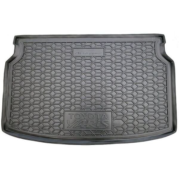 Коврик в багажник Toyota Yaris 2021- резиновый, чёрный (AVTO-Gumm)