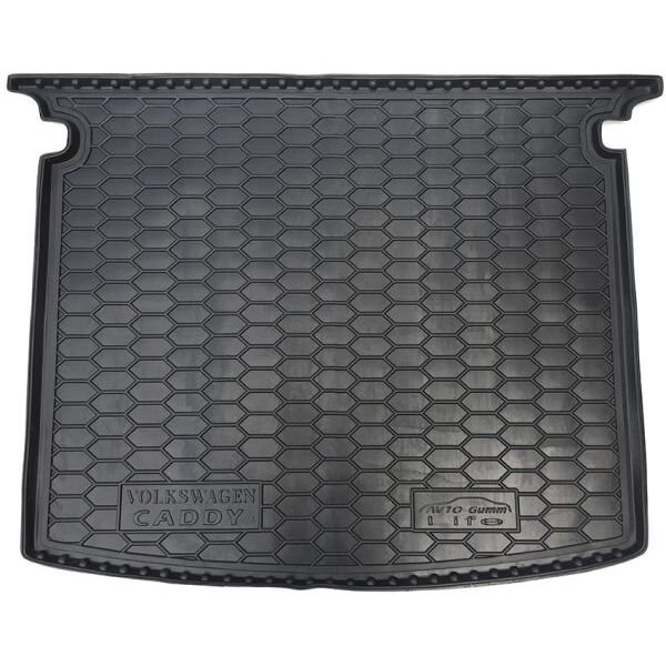 Коврик в багажник Volkswagen Caddy 2004- Life резиновый, чёрный (AVTO-Gumm)