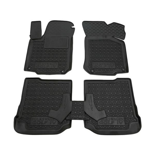 Коврики в салон Volkswagen Golf 4 1998- резиновые, чёрные (AVTO-Gumm)