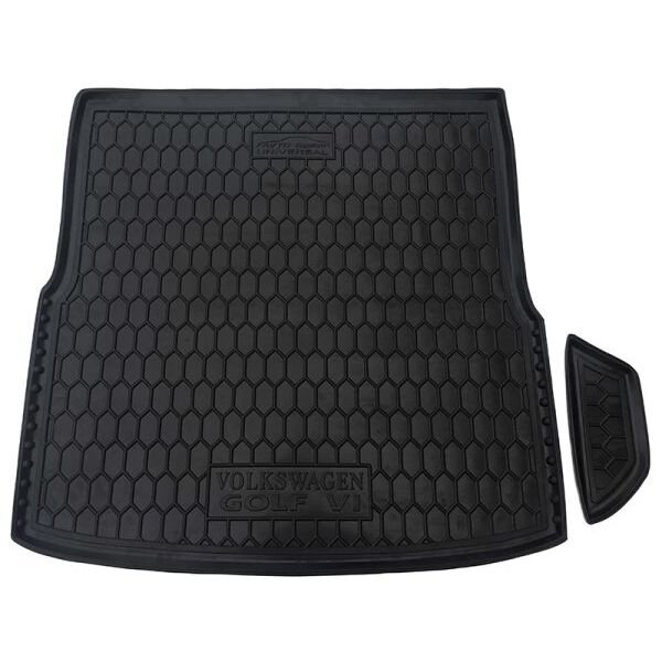 Коврик в багажник Volkswagen Golf 5 2003-/6 2009- Universal резиновый, чёрный (AVTO-Gumm)