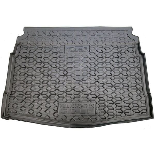 Коврик в багажник Volkswagen Golf 8 2020- (нижняя полка) резиновый, чёрный (AVTO-Gumm)