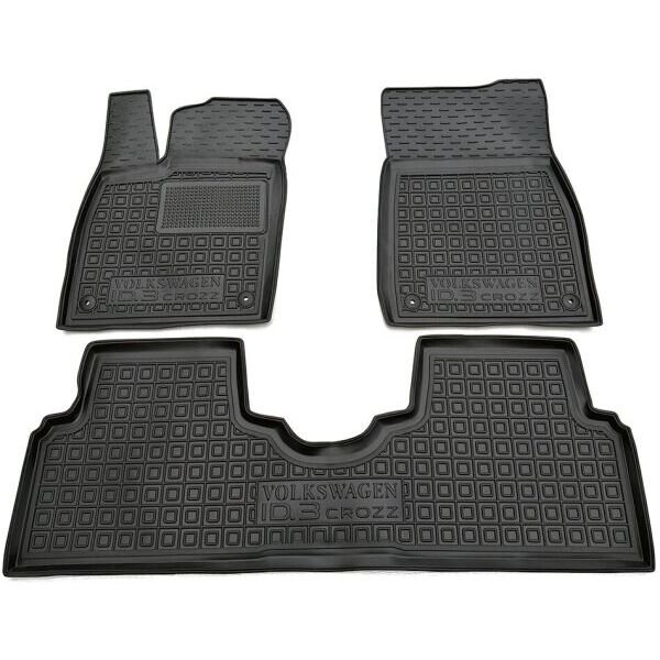 Коврики в салон Volkswagen ID3 Crozz 2020- резиновые, чёрные (AVTO-Gumm)
