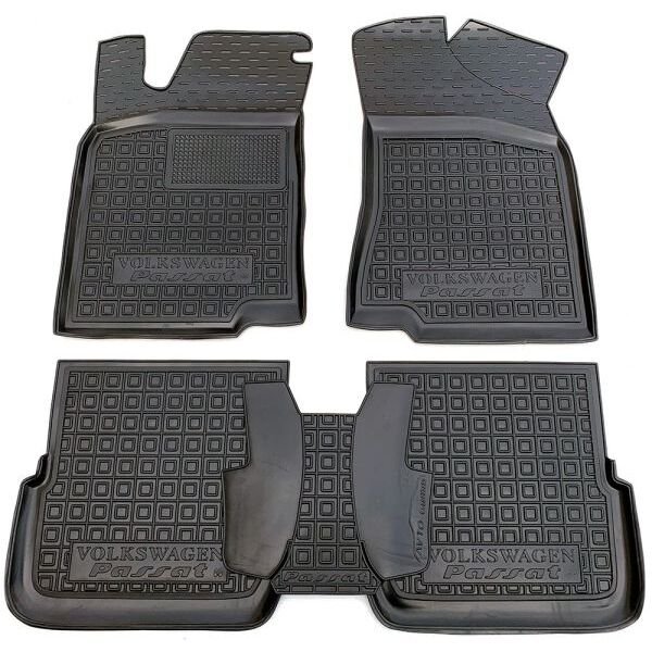 Коврики в салон Volkswagen Passat B3/B4 1988- резиновые, чёрные (AVTO-Gumm)