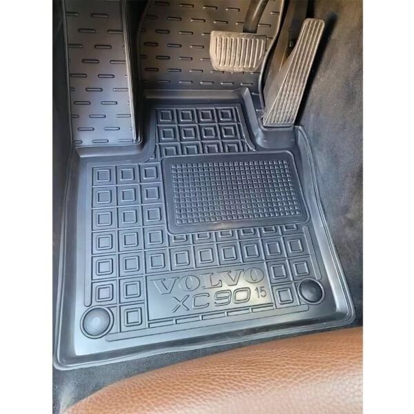 Коврики в салон Volvo XC90 2015- резиновые, черные (AVTO-Gumm)